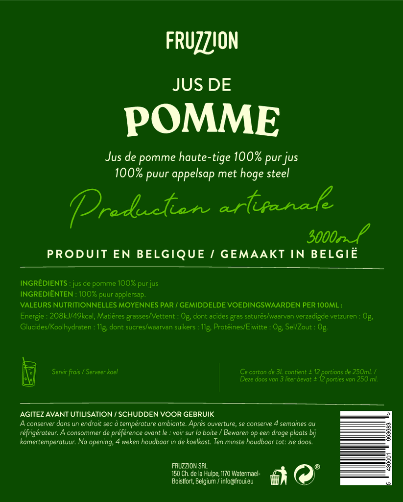 Jus de Pomme BIO - 3L