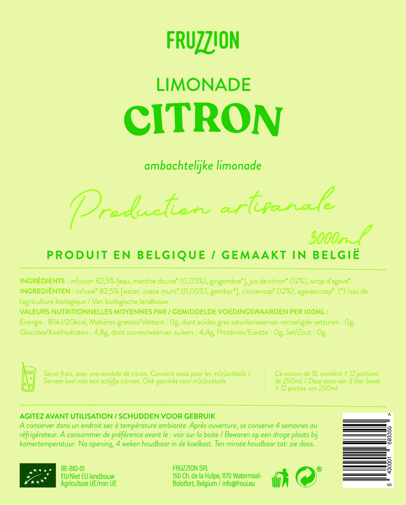 Citronnade BIO - 3L